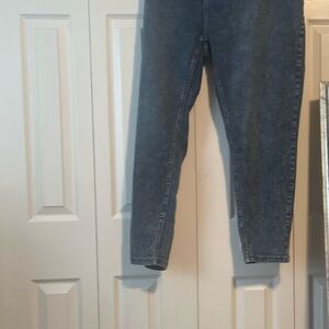 Terra & Sky Women's Ankle Jeans - Dark Blue and Light Blue